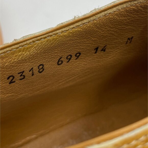 Vintage Mauri Exotic Full Alligator Mens 14M Italian Tan Brown Honey Dress Shoes - Picture 7 of 14